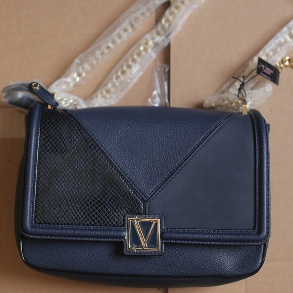 NWT Limited Edition Victoria Medium Shoulder Bag, Midnight Blue. - Picture 3 of 10